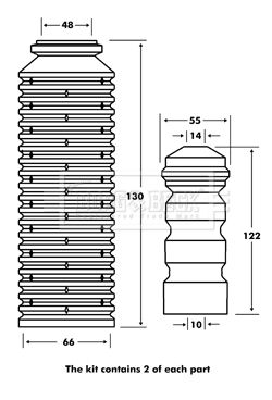 BORG & BECK Pölysuojasarja, iskunvaimennin BPK7087